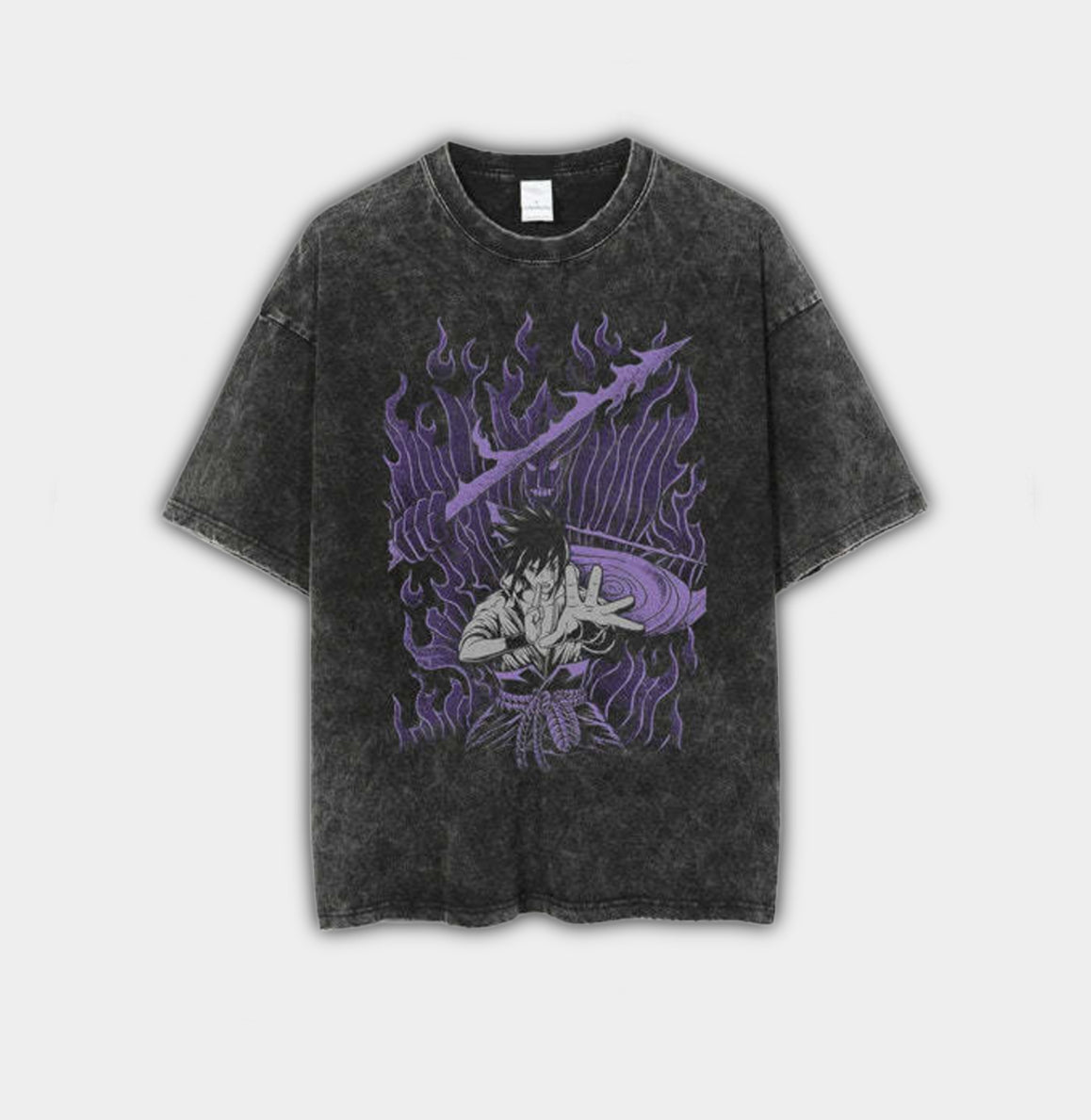 Vintage T-Shirt „Dark Flame“ Sasuke